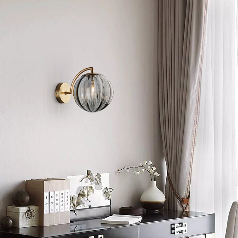 Modern Glass Multi-Color Spherical Gold Lamp Pole Wall Lamp M136