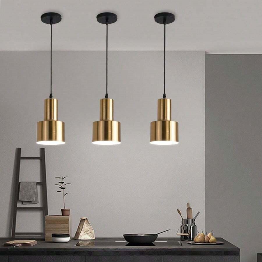 Nordic Brass Bedroom Pendant Light Modern Bar Pendant Light S95