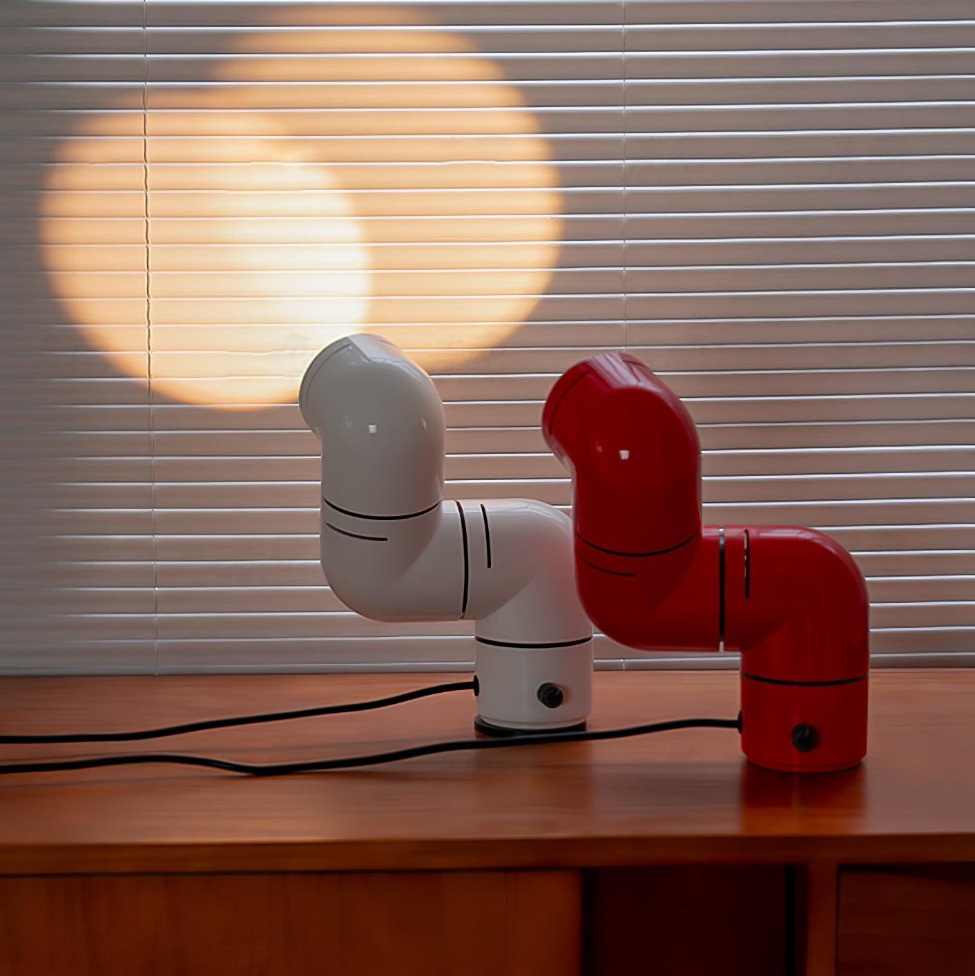 Red Tubular Table Lamp Suitable For Bedroom M20