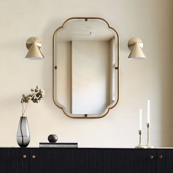 Brivana Sconce Wall Light - Brass Modern Lighting for Bedroom & Hallway T270
