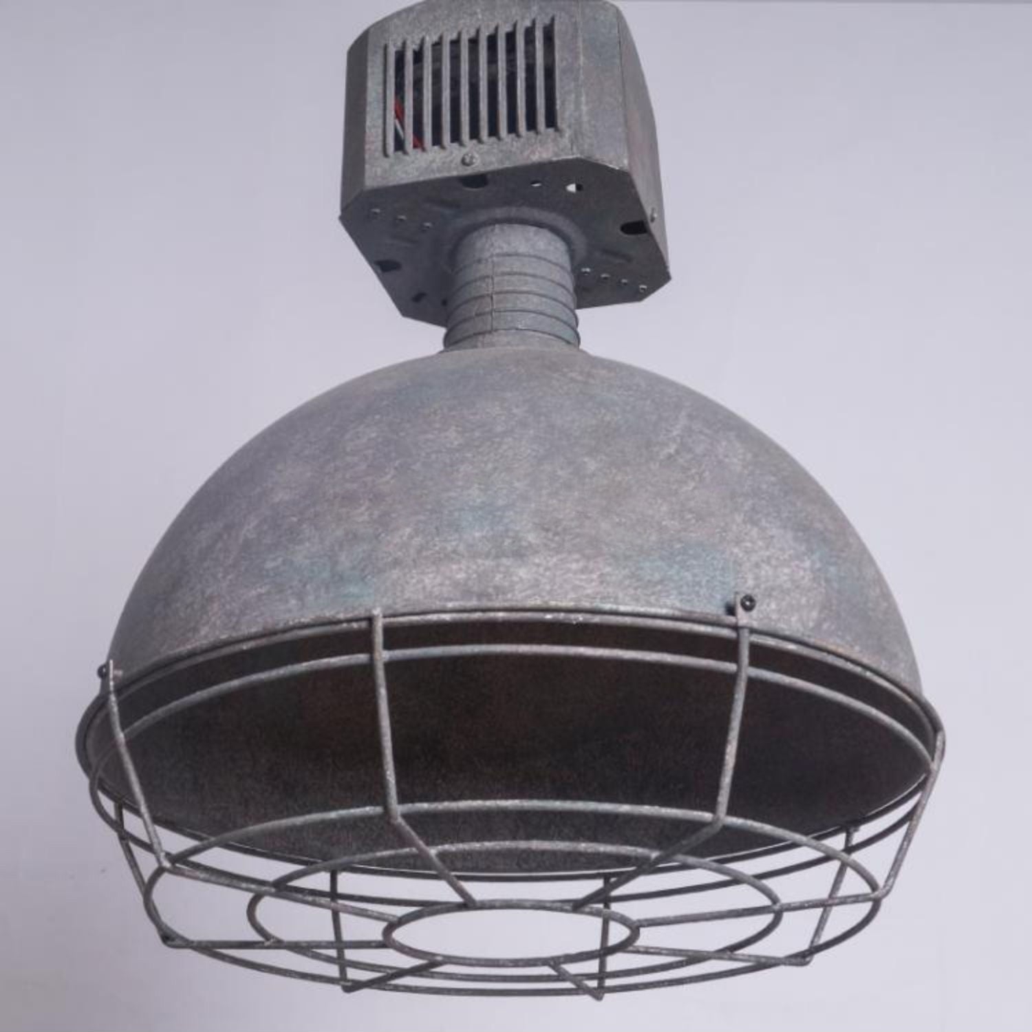 Caged Industrial Metal Pendant Light D469