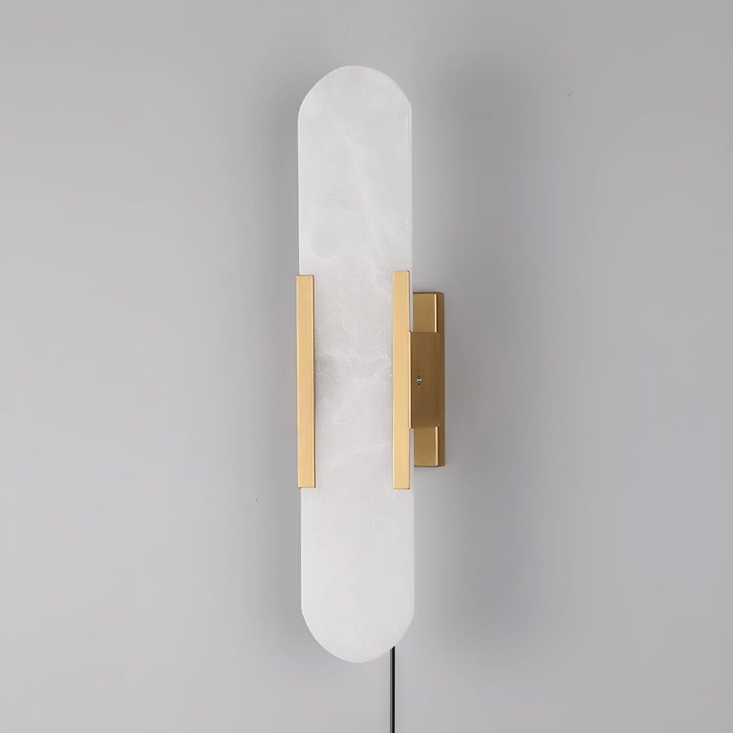 Alabaster Elongated Plug In Wall Lamp M237