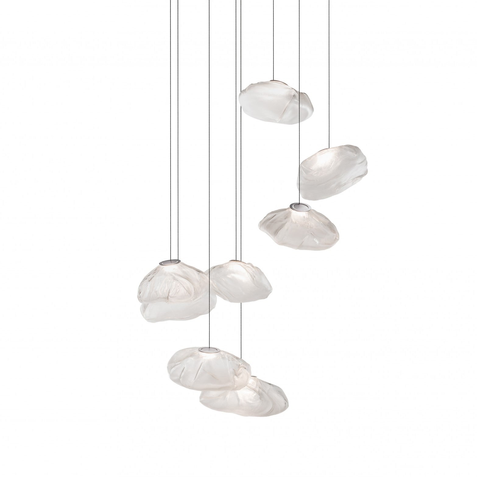 Multi-Head Irregular Glass Bubble Chandelier M180