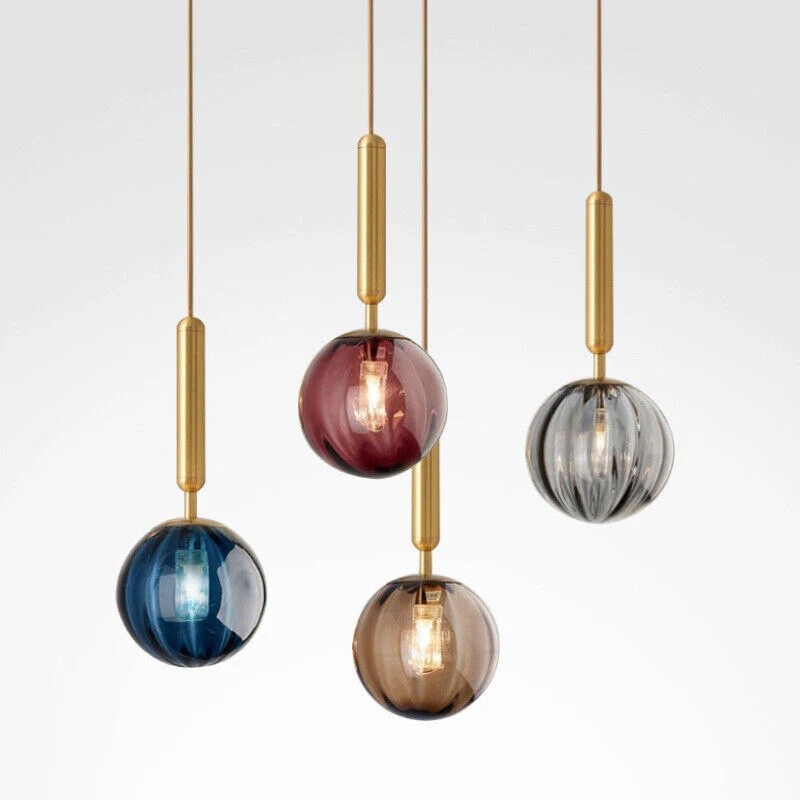 Nordic Stained Glass Ball Pendant Lamp S117
