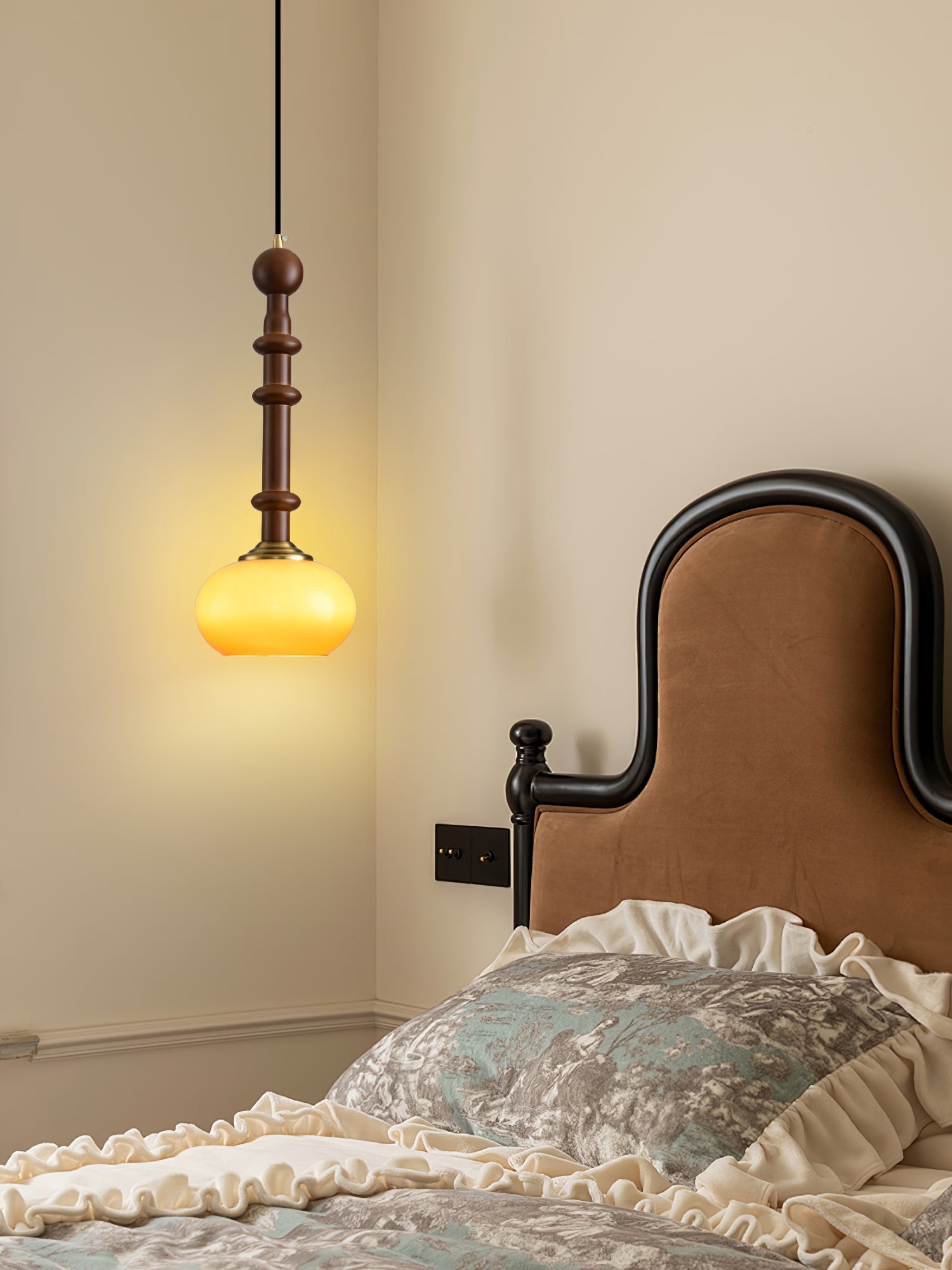 Retro Solid Wood Series Pendant Lamp M524