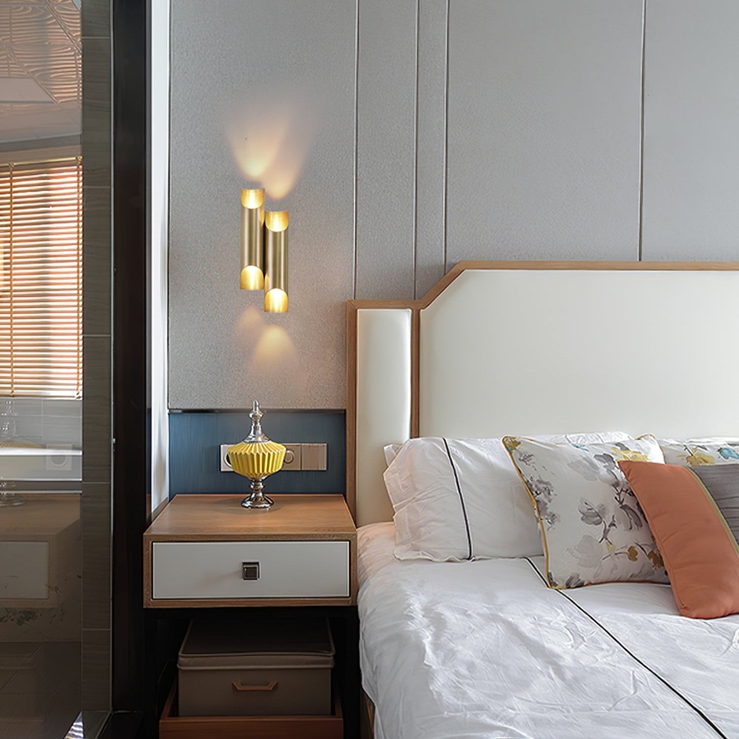 Brass Double Tube Wall Lamp M83