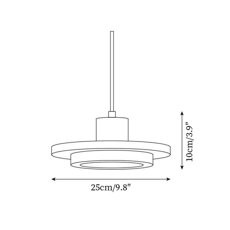 Creative Retro Regular Disc LED Pendant Lamp M254