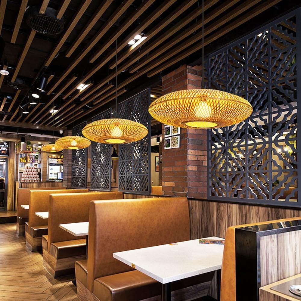 Treasure of the Dawn Bamboo Rattan Pendant Light D899