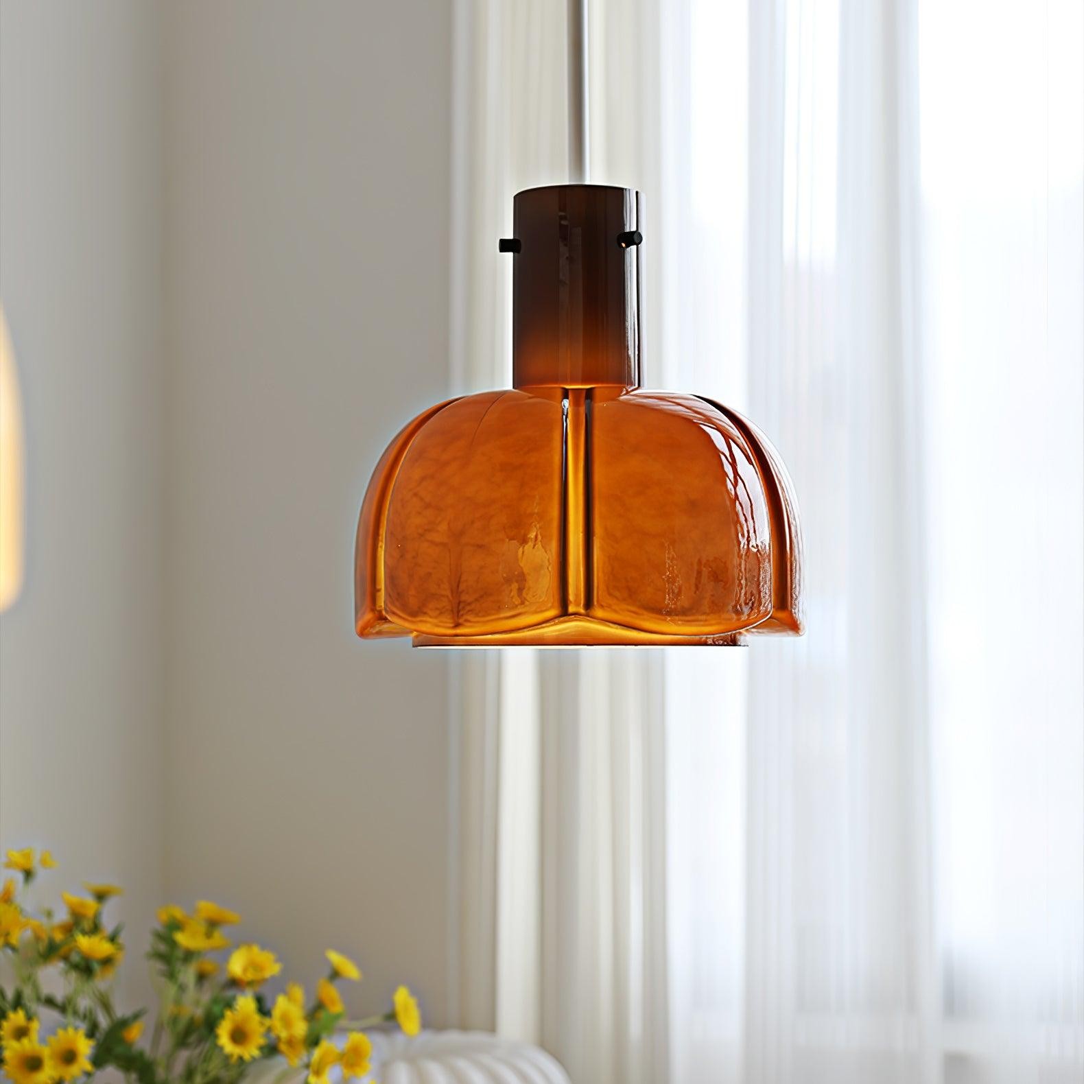Medieval Style Glass Bud Pendant Lamp M457