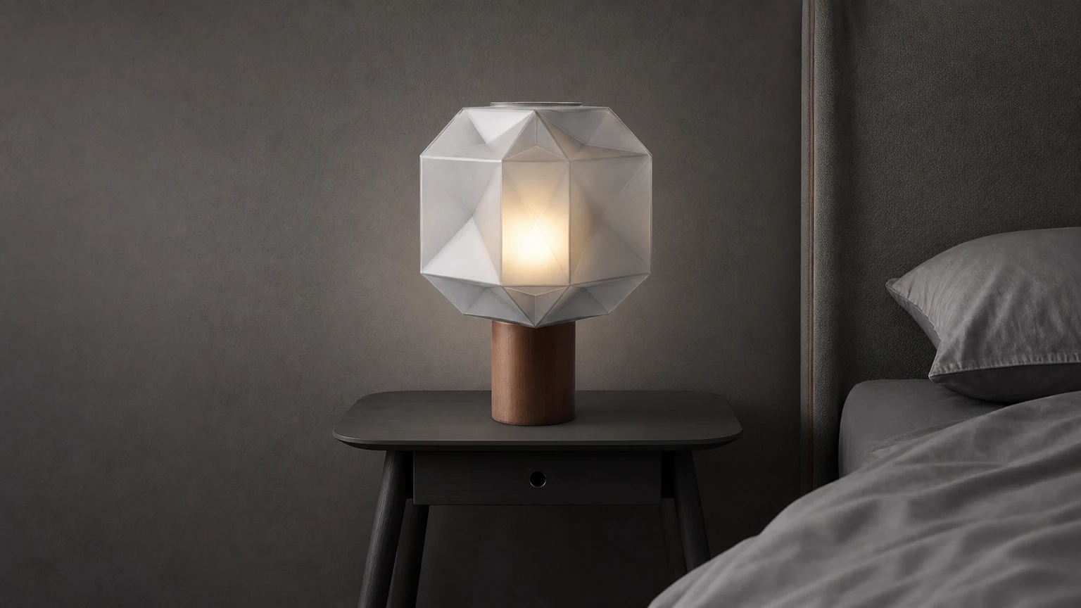 LIMN Postmodern bordslampa i en horisontell rumsscen