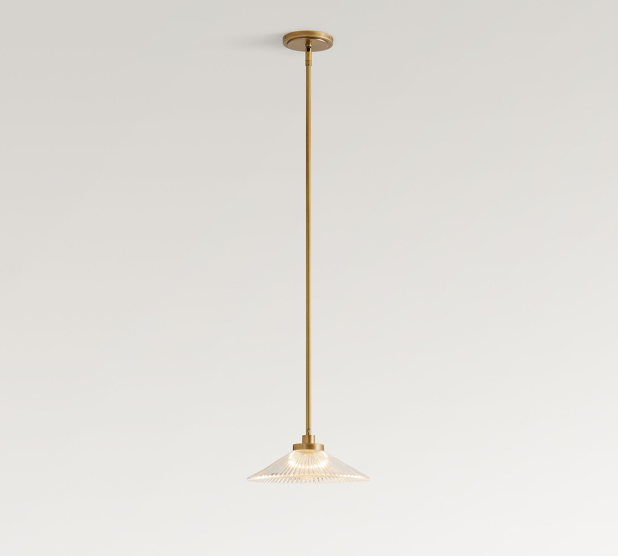 Bravira Ribbed Glass Pendant Light - Elegant Kitchen Island Lamp T073