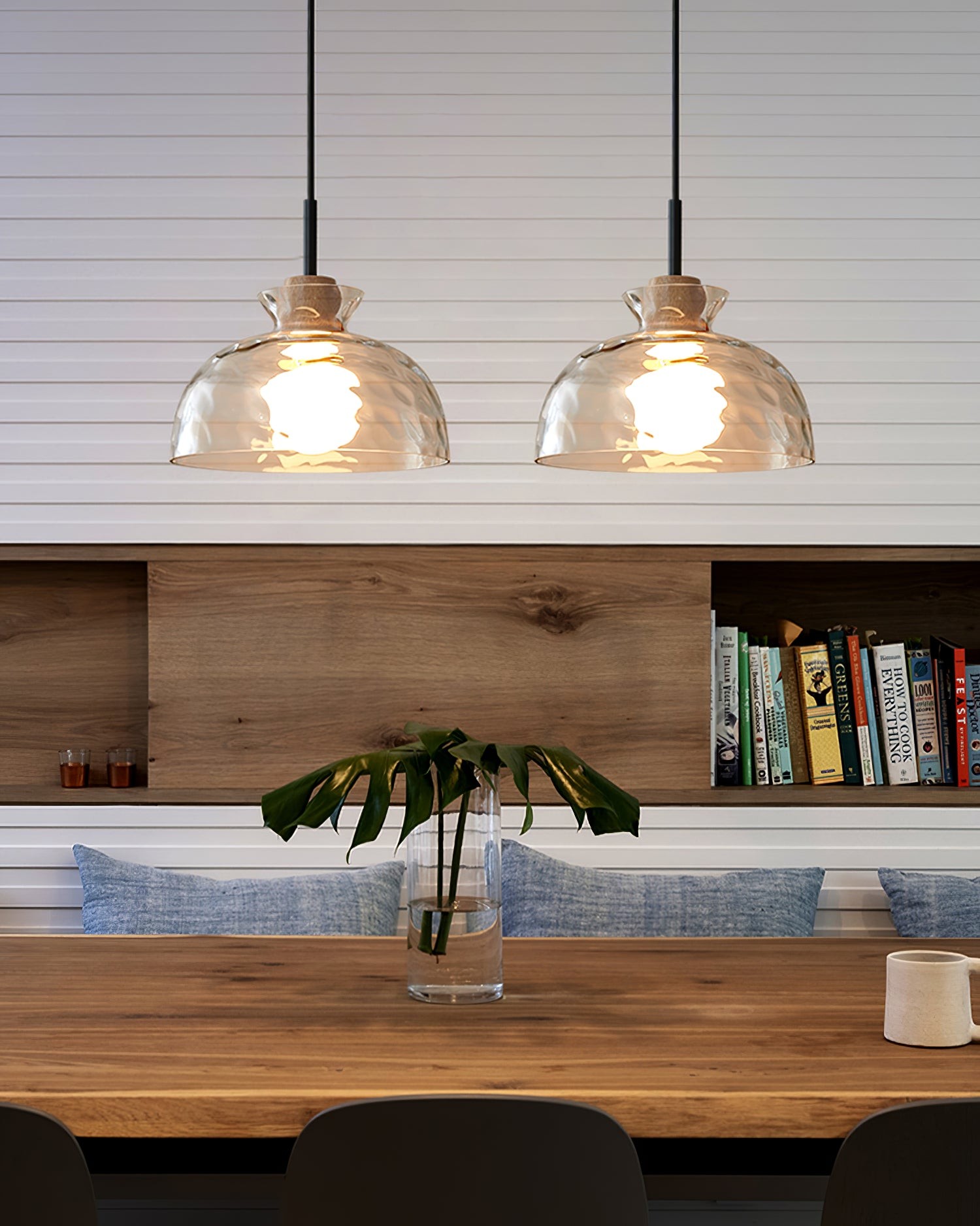 Modern Water Ripple Transparent Glass Pendant Lamp M116