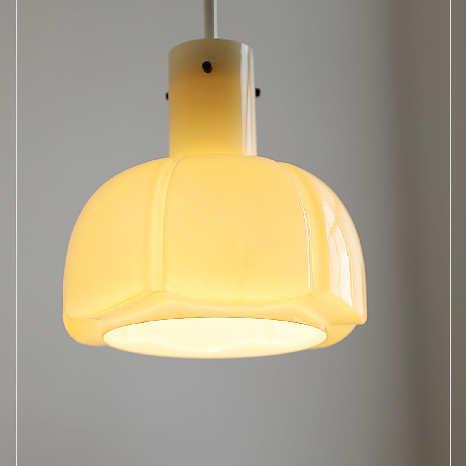 French Pastoral Style Petal Glass Pendant Light M123