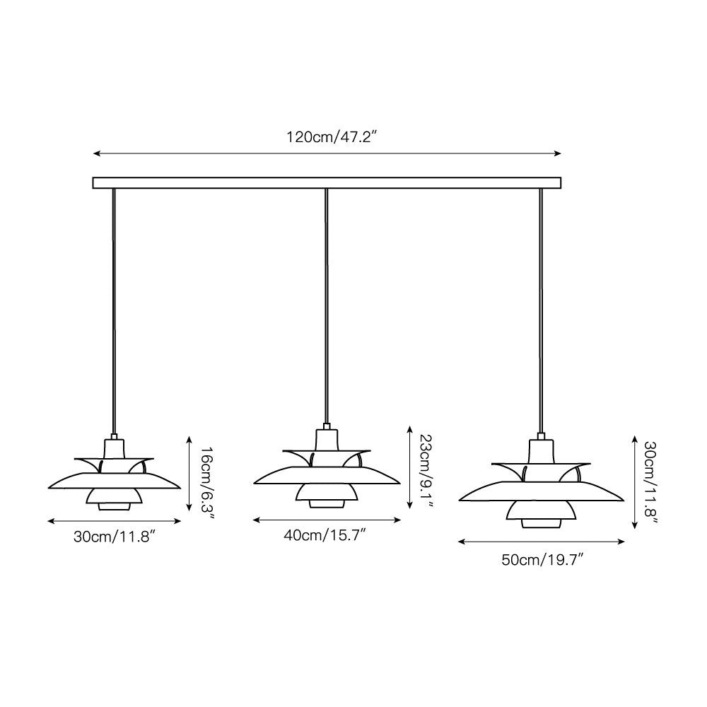 Gold Foil Layered Pendant Lamp D762
