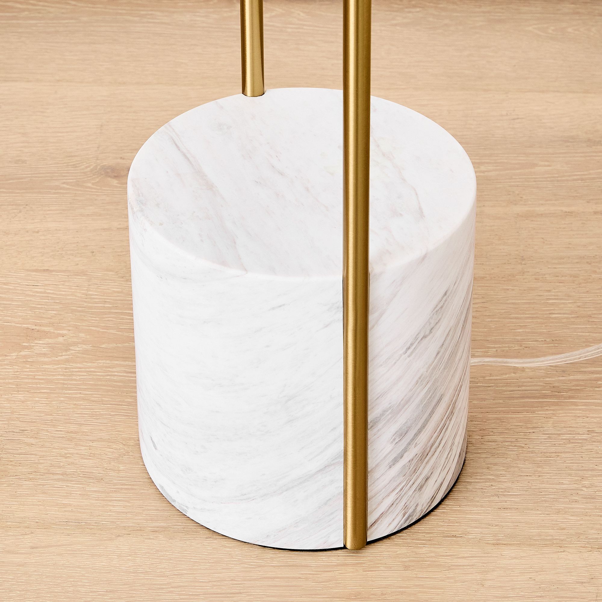 Luma Minimalist Industrial Table Lamp and Floor Lamp - Metal Frame with Soft Fabric Shade T630