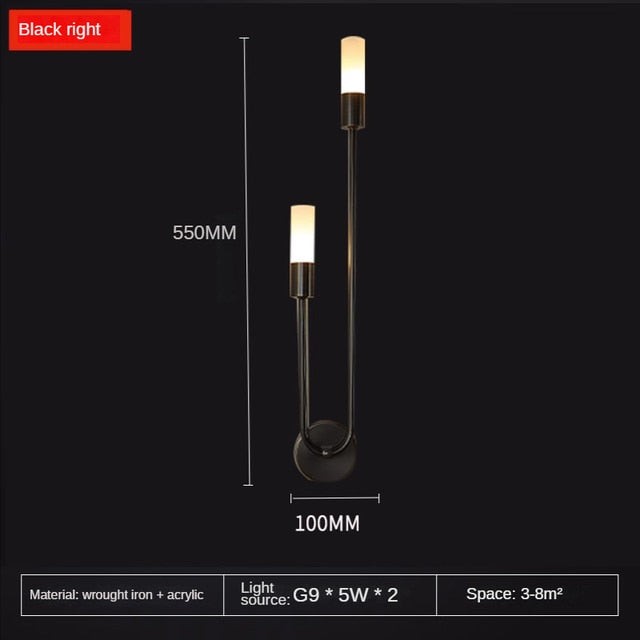 Modern Copper U-Shape Luster LED Wall Lamp M138