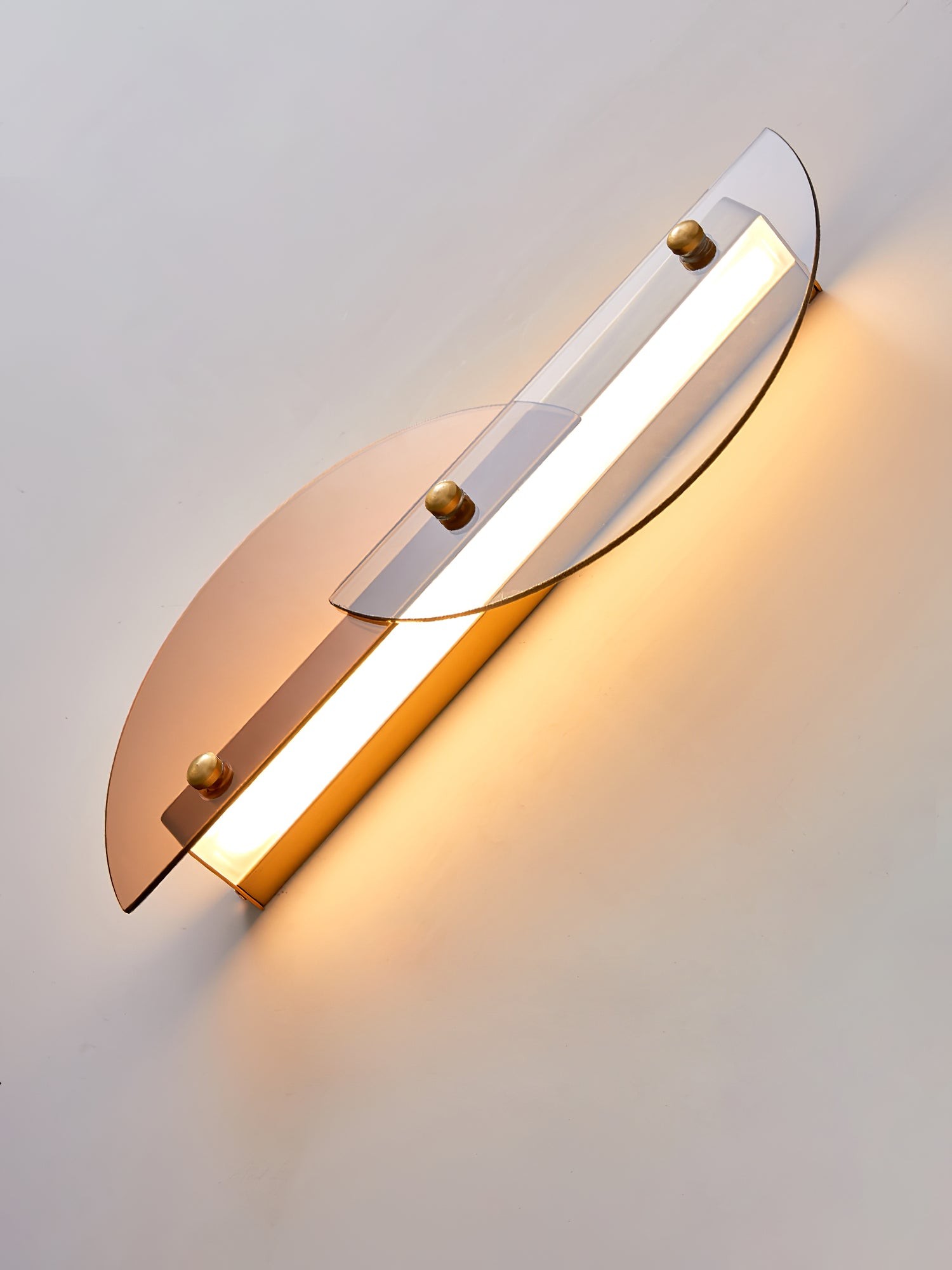 Simple Fan-Shaped Glass Arc Wall Lamp M121