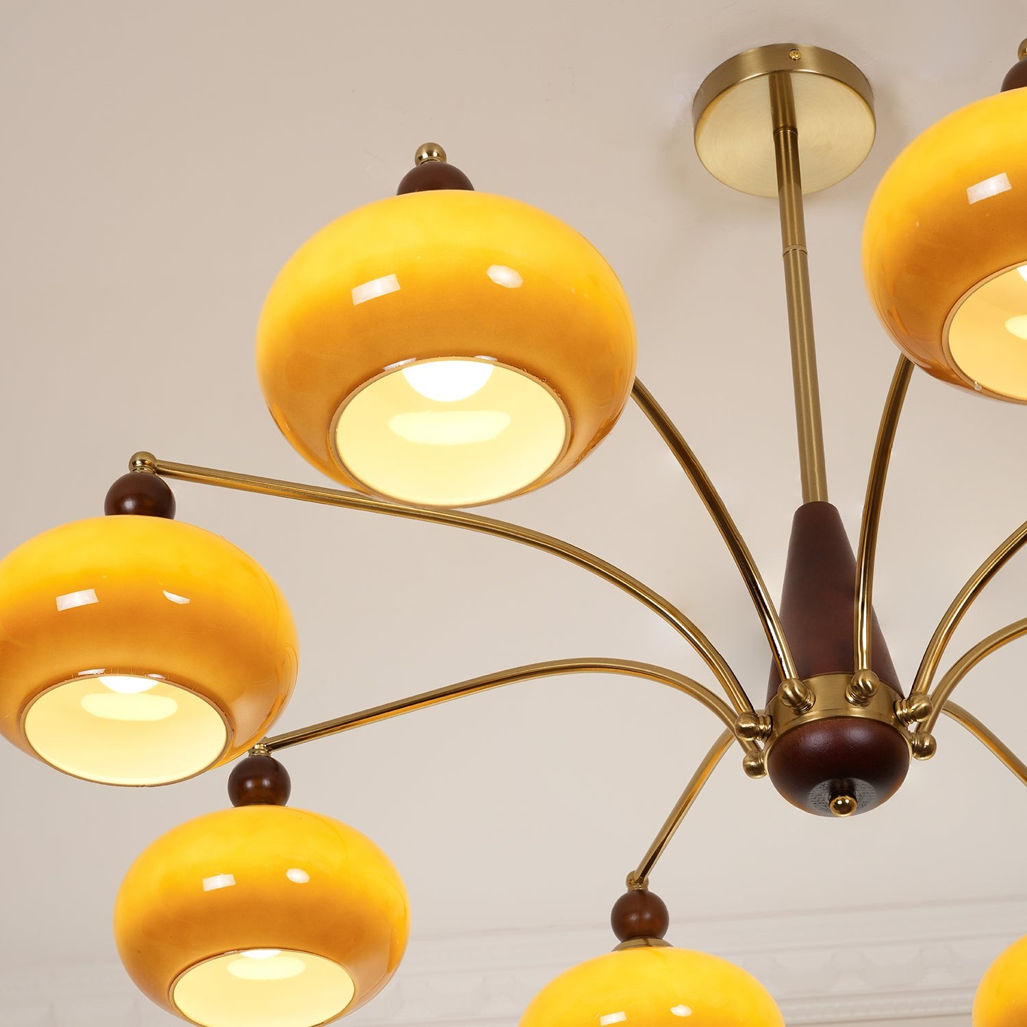 Vintage Multihead Persimmon Chandelier M431