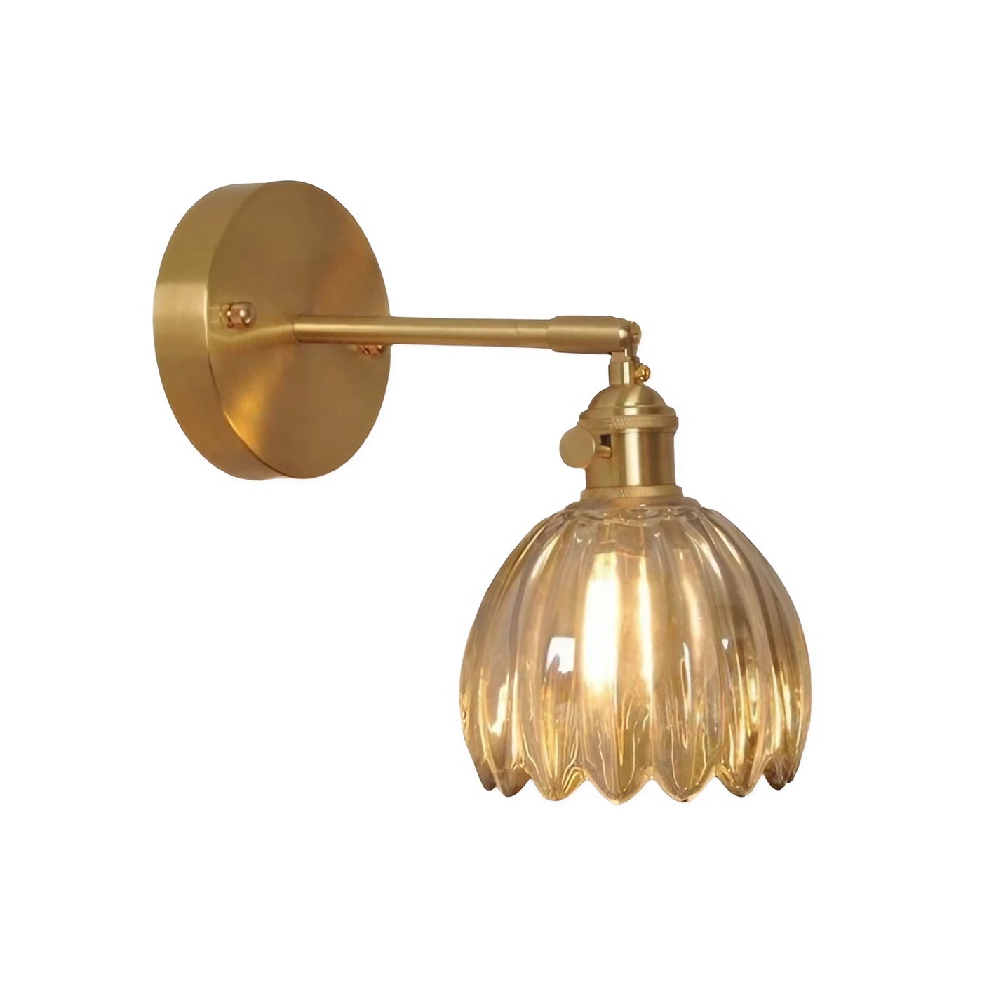 Retro Flower Bud Tulip Glass Wall Lamp S98