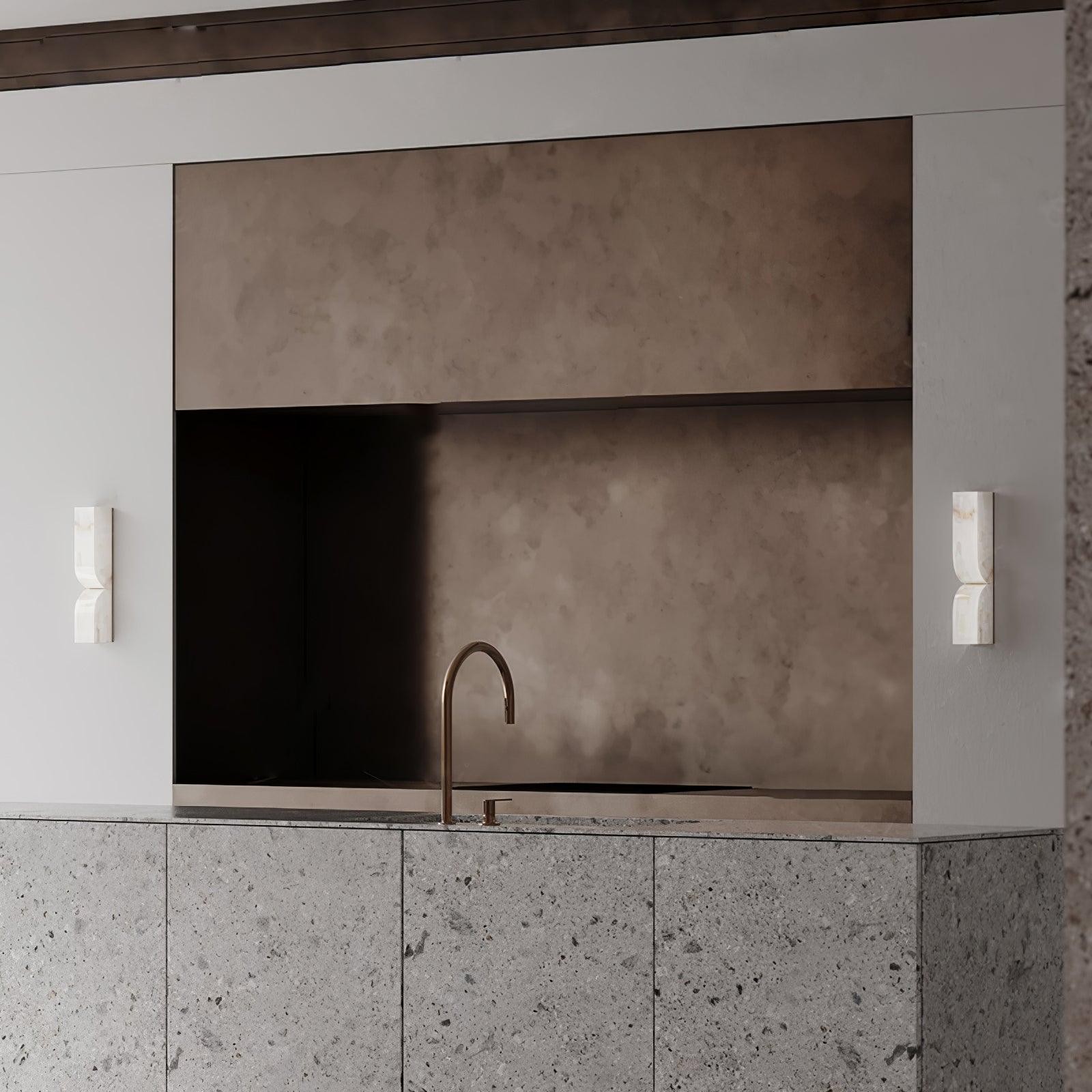 Albesque Modern Luxurious Alabaster Wall Sconce S126