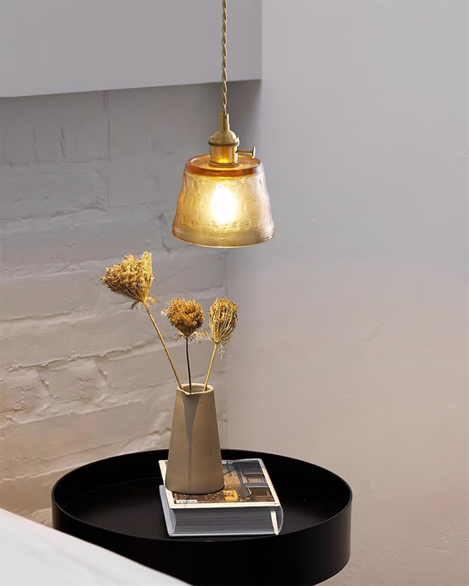 Retro Small Cup Glass Pendant Lamp M276