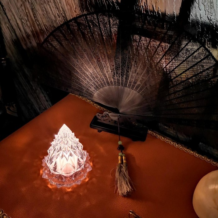 Christmas Tree Crystal Battery Table Lamp  S177
