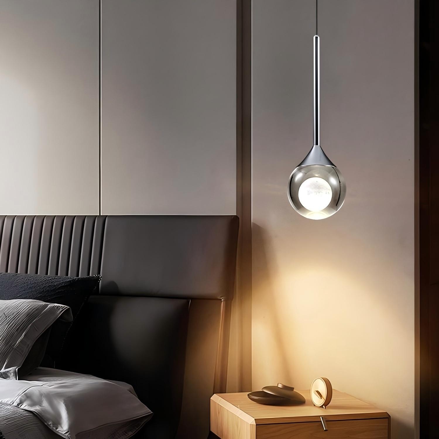 Moon Round Clear Glass Pendant Light S182