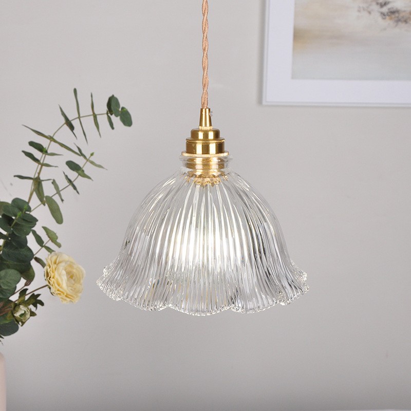 Nordic Retro Flower Glass Pendant Lamp S44