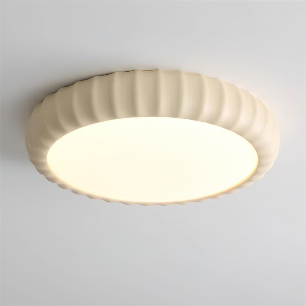 Simple Cream Style Wave Round Ceiling Light M247