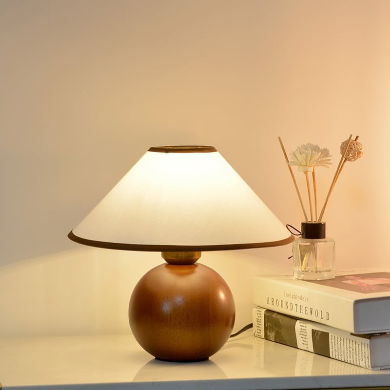 Podświetlana lniana lampa stołowa S71 z książkami i dyfuzorem