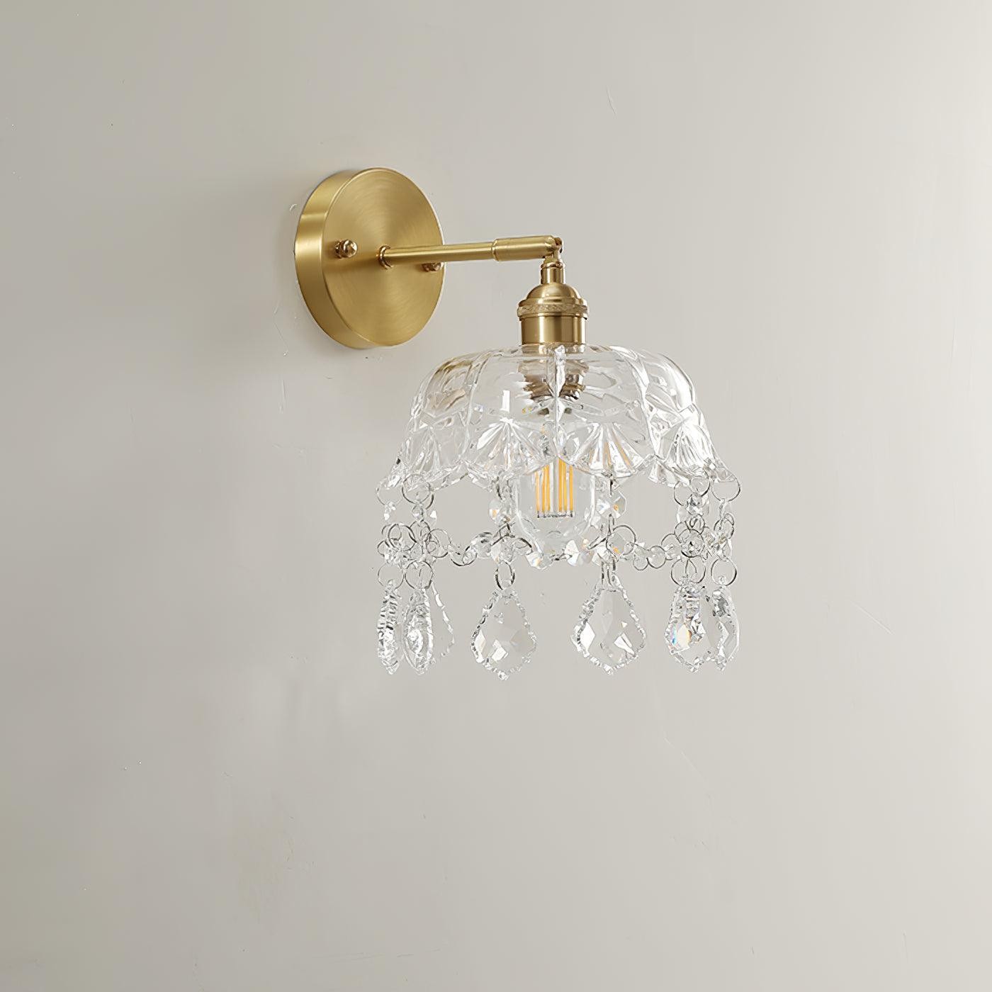 French Crystal Tassel Wall Light M470