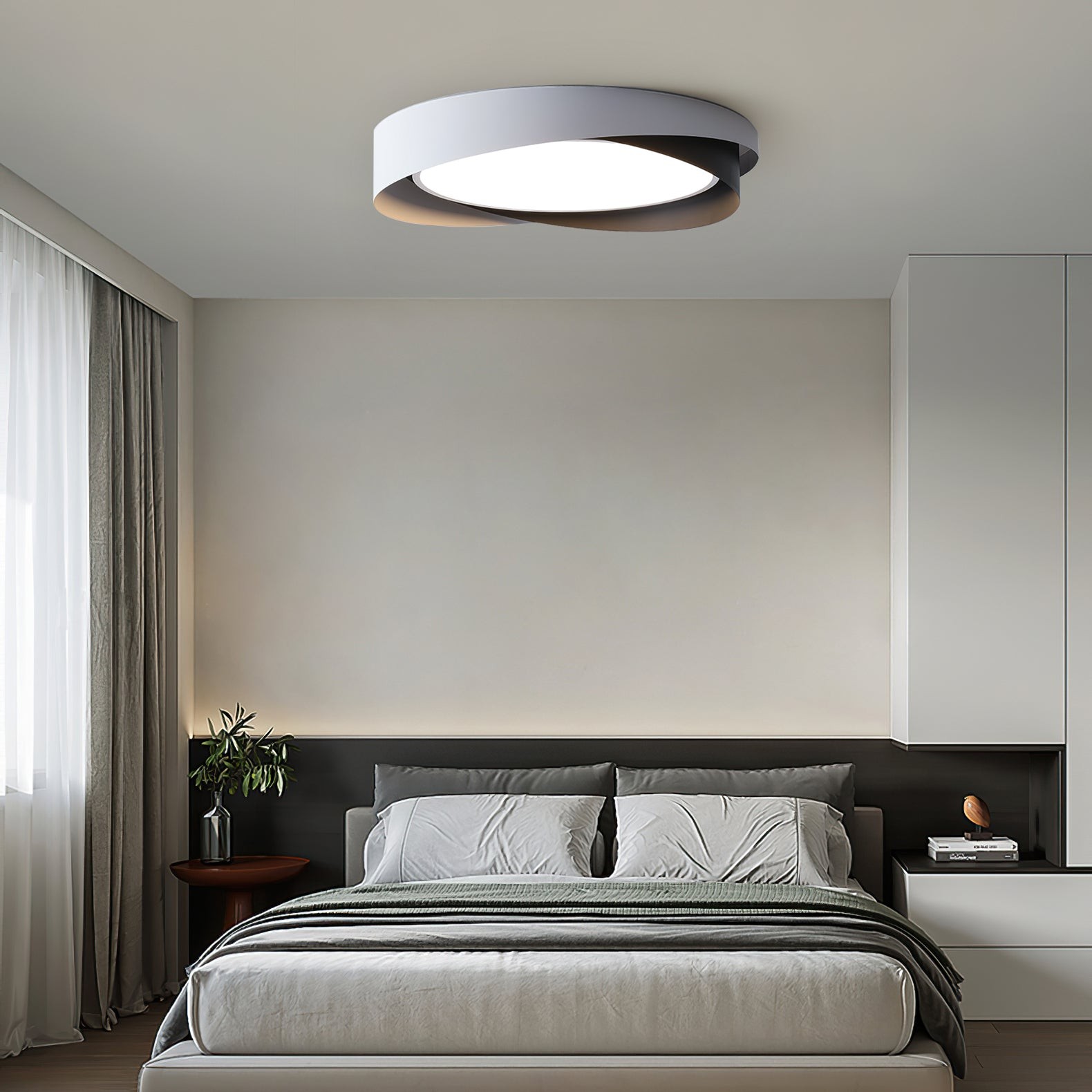 Nordic Style Modern Minimalist Wave Pattern Ceiling Lamp M528