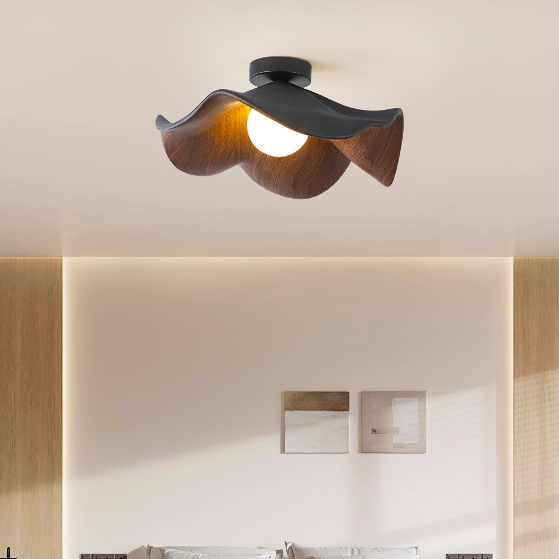 New Modern Simple Walnut Grain Ceiling Light M171