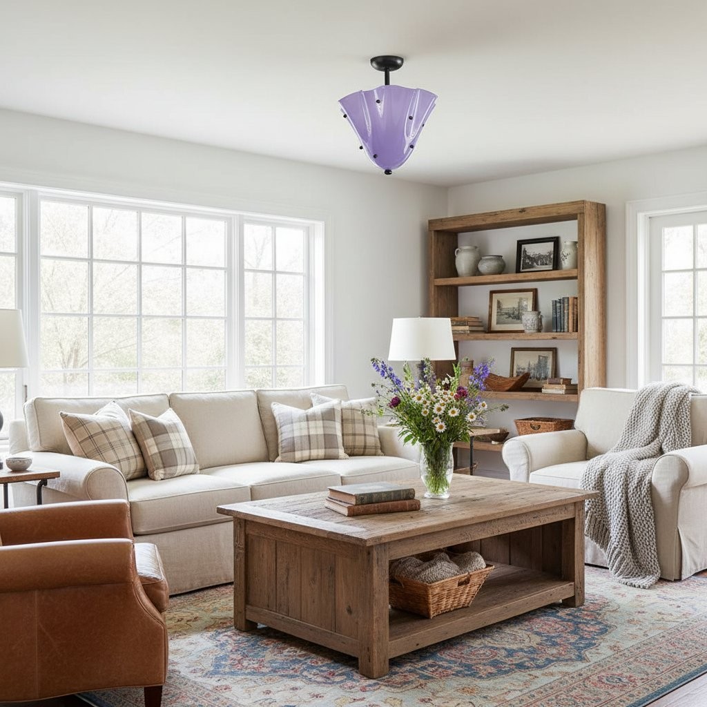 Bellina Decorative Glass Ceiling Light - Modern Sculptural Flush Mount T282