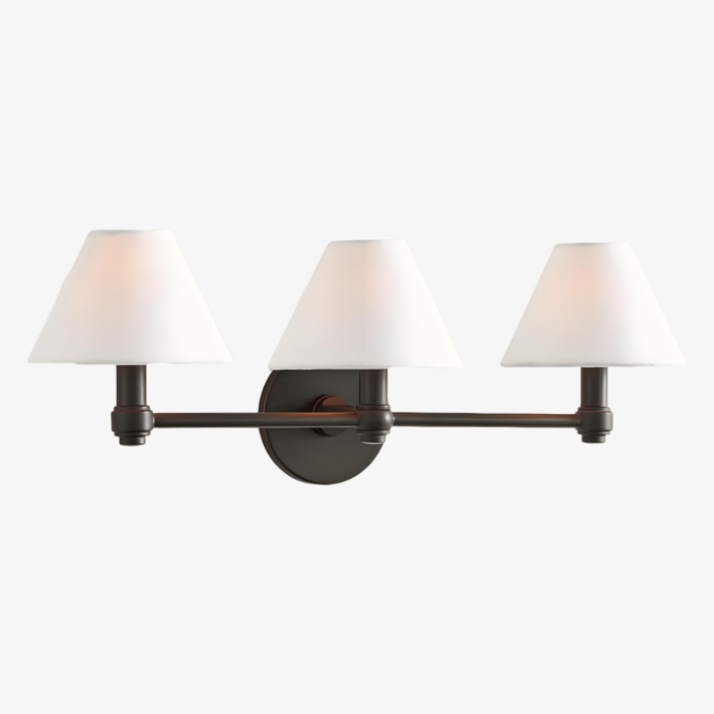 Roven Metal Wall Sconce - Sleek Metal Single or Triple Sconce for Vanity or Bathroom T656