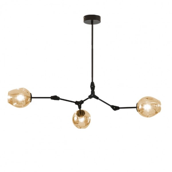 Asymmetrical Articulated Globe Branching Bubble Chandelier