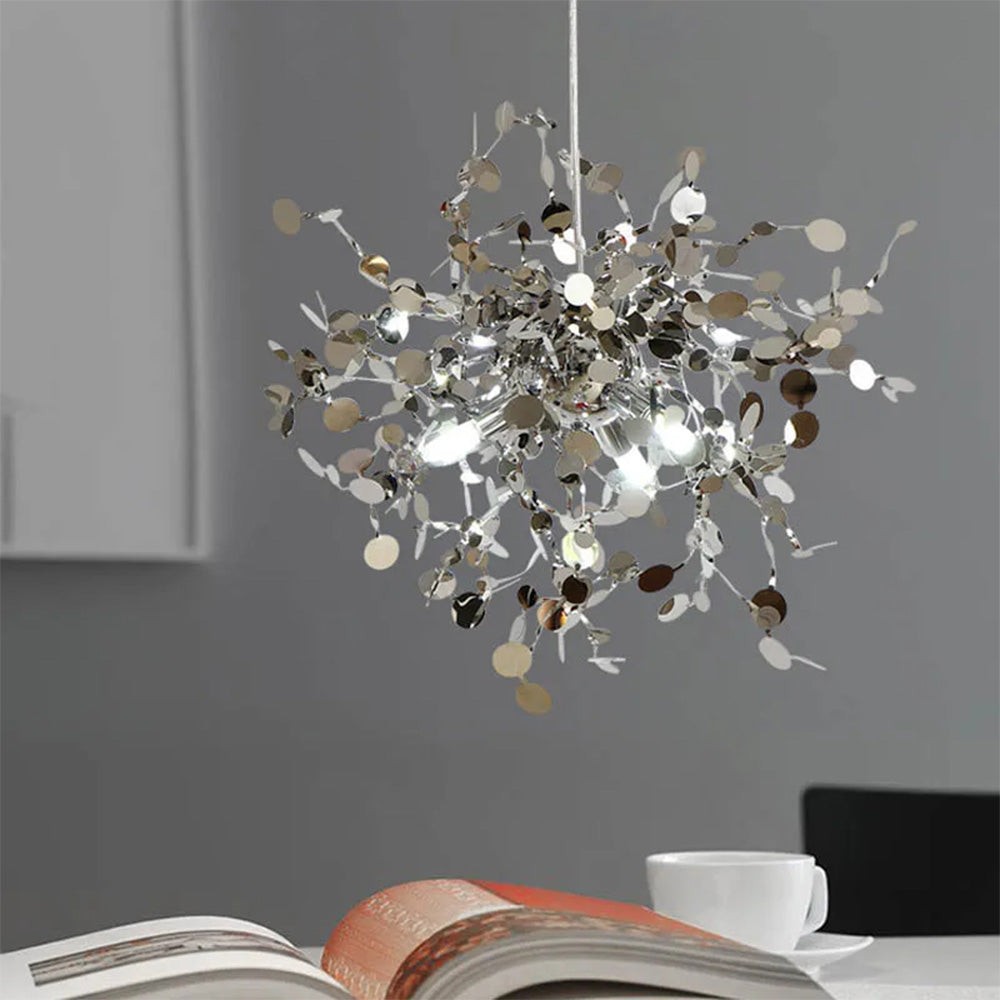 Modern Creative Decorative Leaf Stainless Steel Pendant Light M158