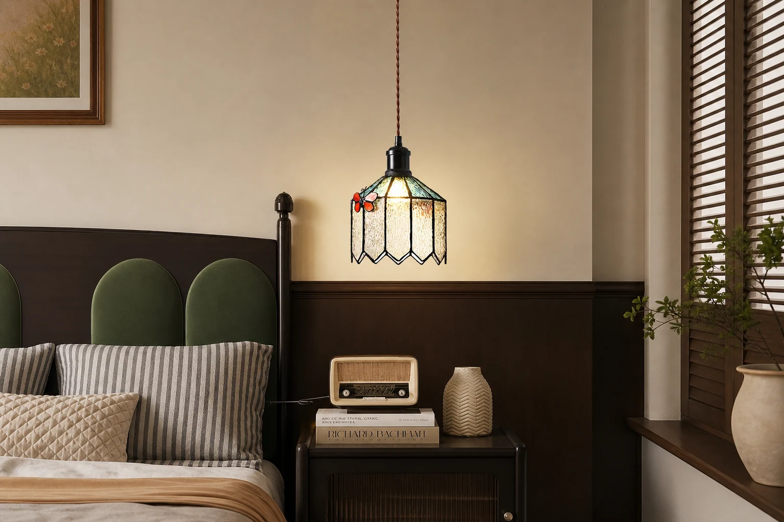Lampa wisząca Papilune stylizowana na lifestylowe wnętrze