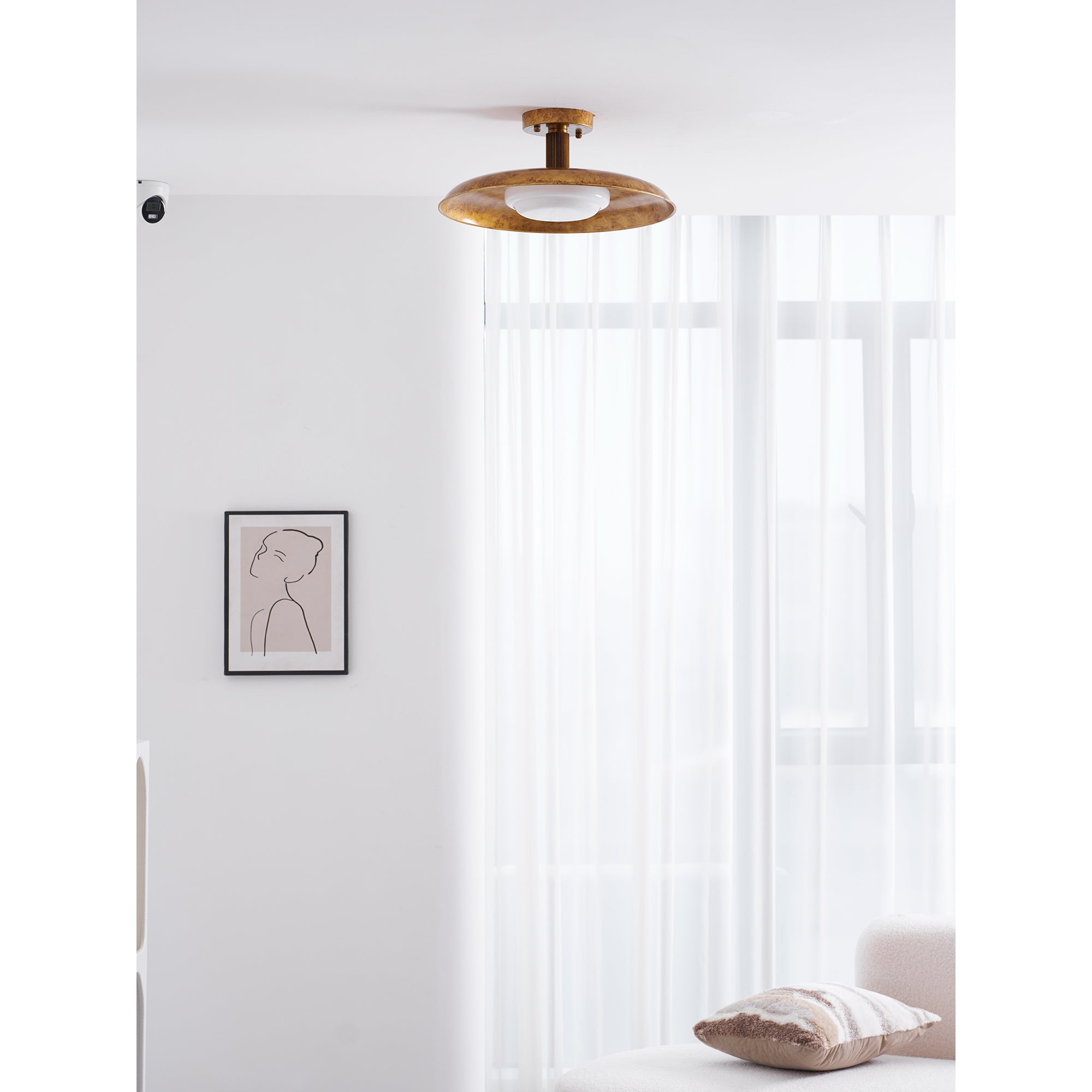 Pot-Lid Style Flat-Panel Ceiling Light D697