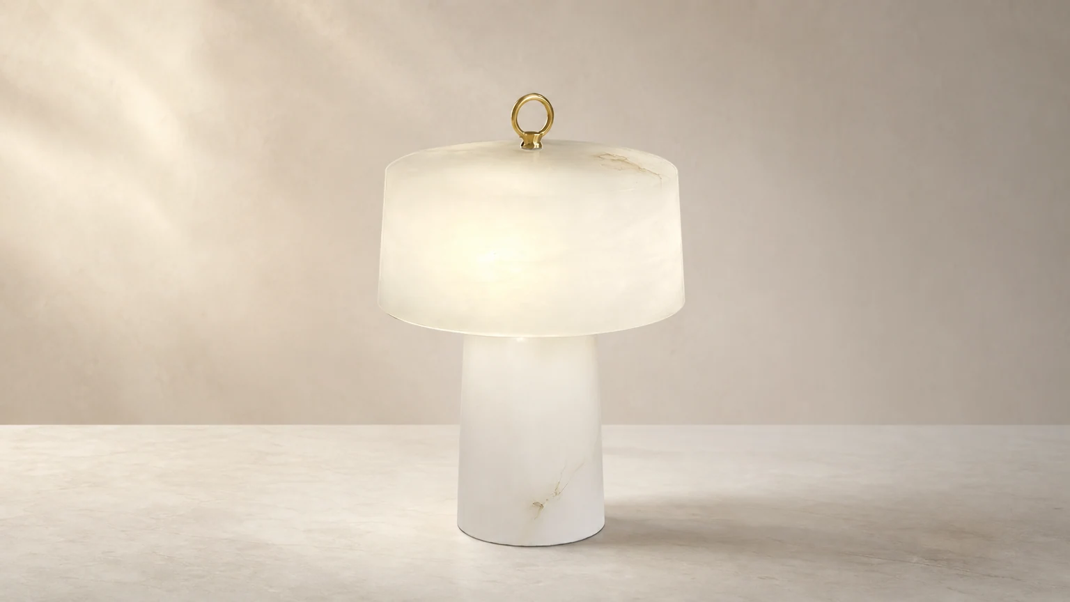 Lekka, luksusowa lampa stołowa z marmurowego kamienia M583 w wyrafinowanym wnętrzu