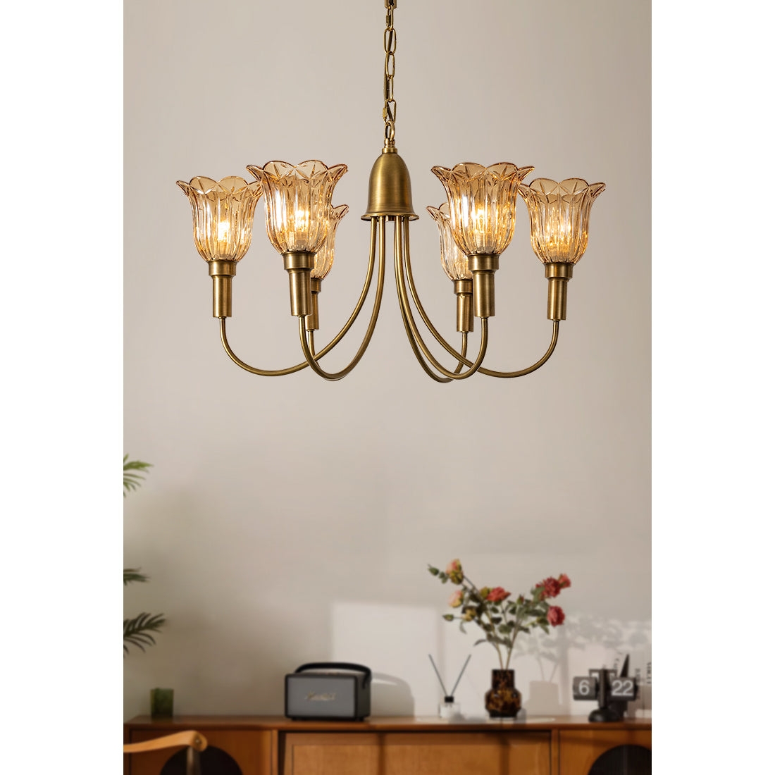 Columbia Brass Chandelier D505
