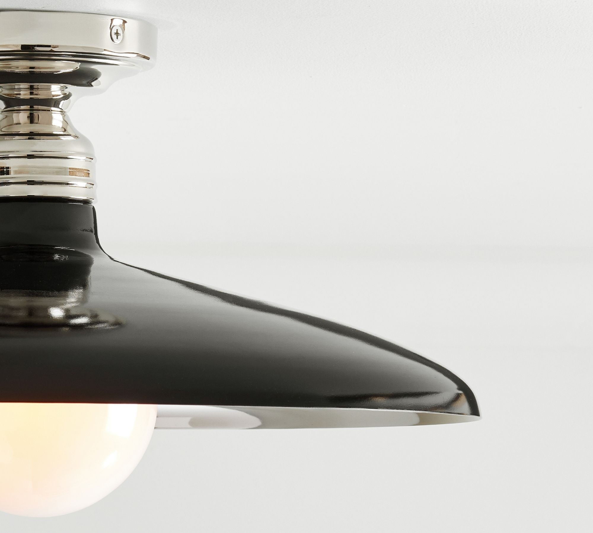 Forvara Farmhouse Metal Flush Mount Light - Black or White Ceiling Lamp T091