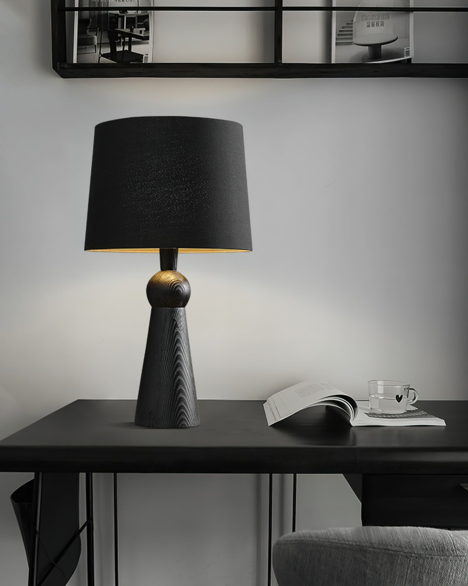 Nordic Retro Solid Wood Fabric Table Lamp M87