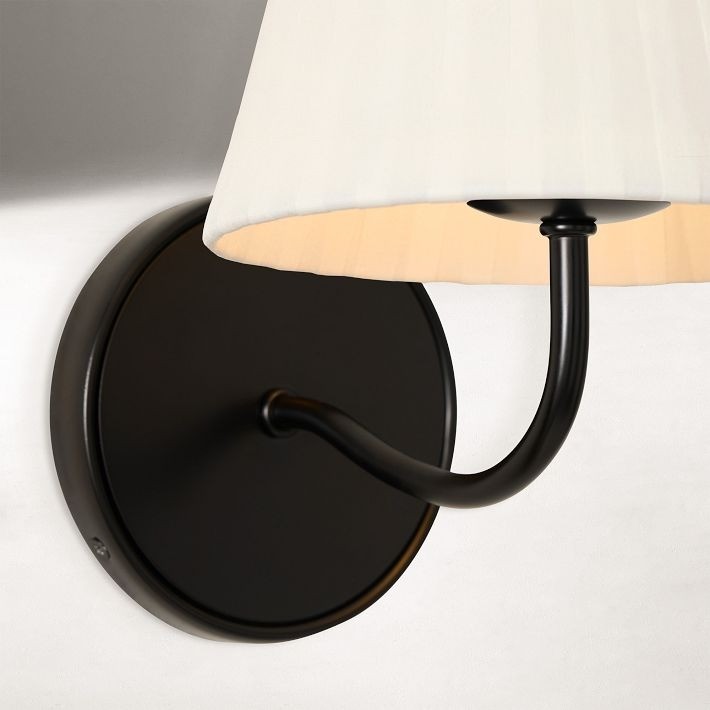 Fibura Sleek Linen Shade Metal Wall Lamp T248