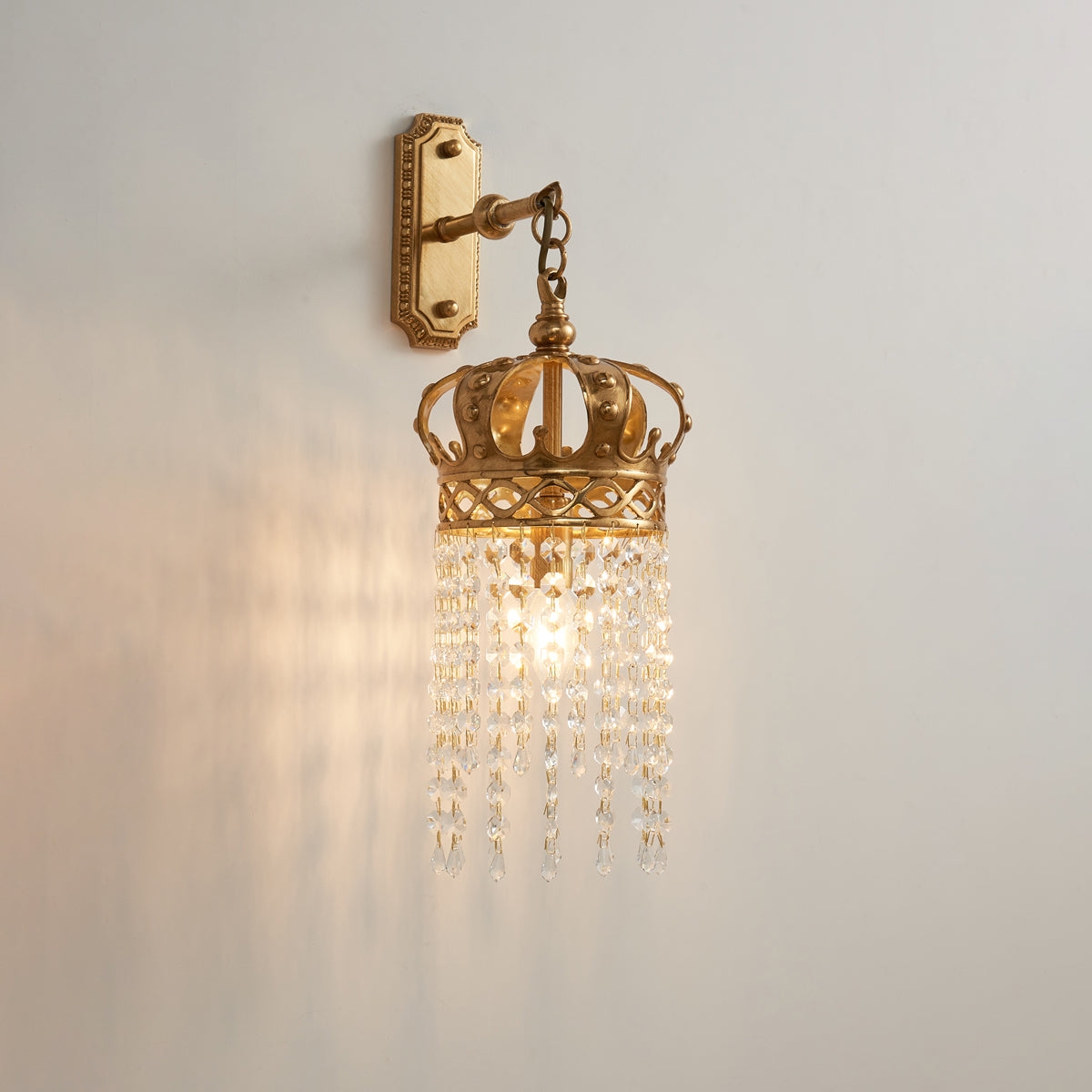 Timon Brass Crown Wall Lamp D745