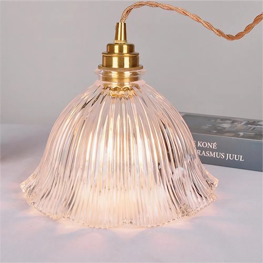 Nordic Retro Flower Glass Pendant Lamp S44