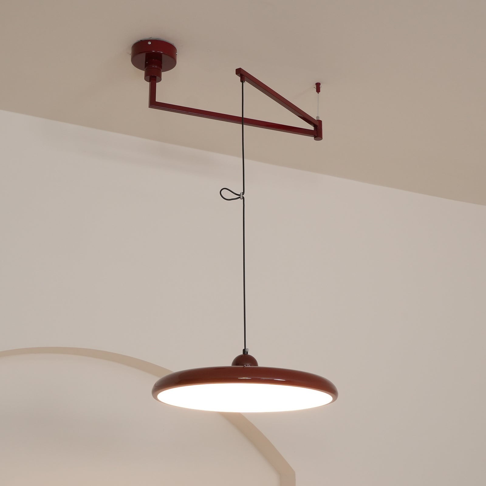 Simple Modern Adjustable Swing Arm Disc Pendant Lamp M110