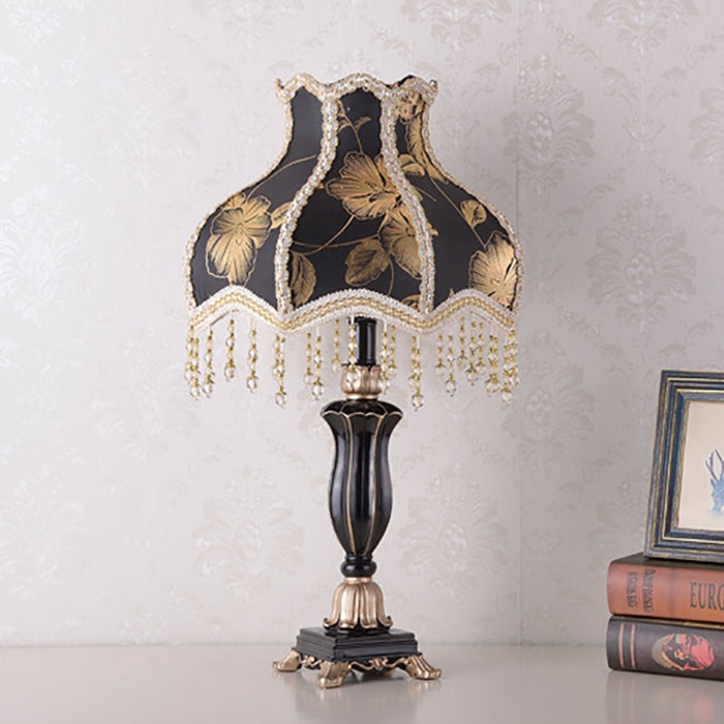 Palace Floral Resin Carved Base Table Lamp M16