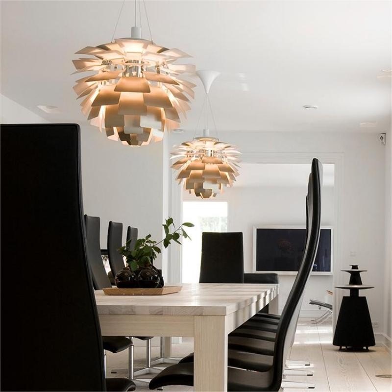 Modern Sculptural Layered Pendant Light