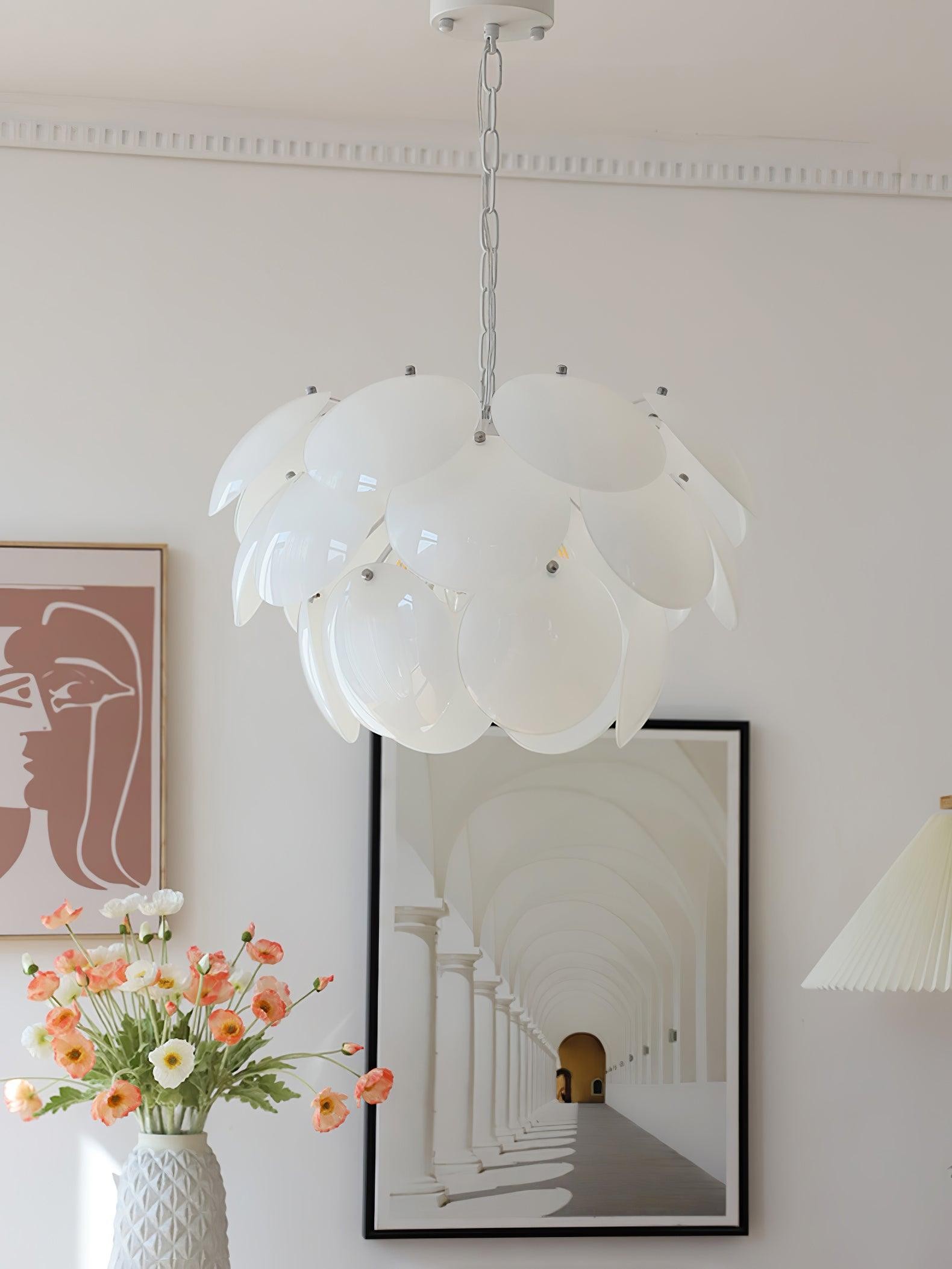 Luxury Fashion Luminous Petal Glass Chandelier M54